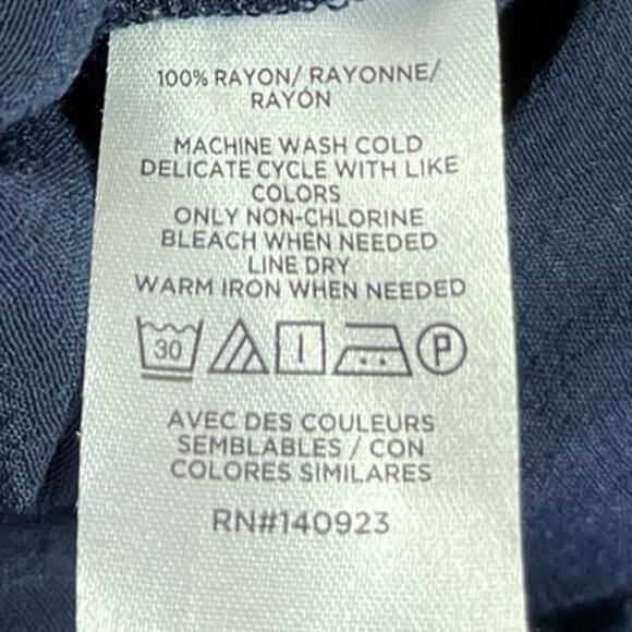 Ann Taylor LOFT Blue Sleeveless Ruffle Smocked Wide Leg Romper Jumpsuit Size S - Picture 7 of 7